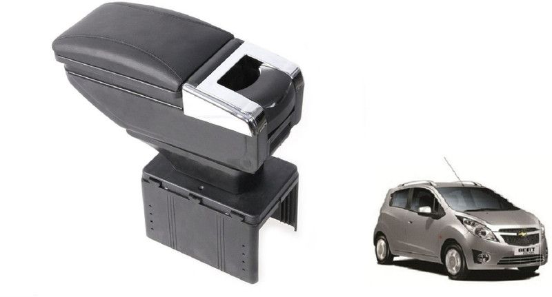 Auto Oprema Centre Car Armrest Black Color Aar-50 Car Armrest  (Chevrolet, Beat)