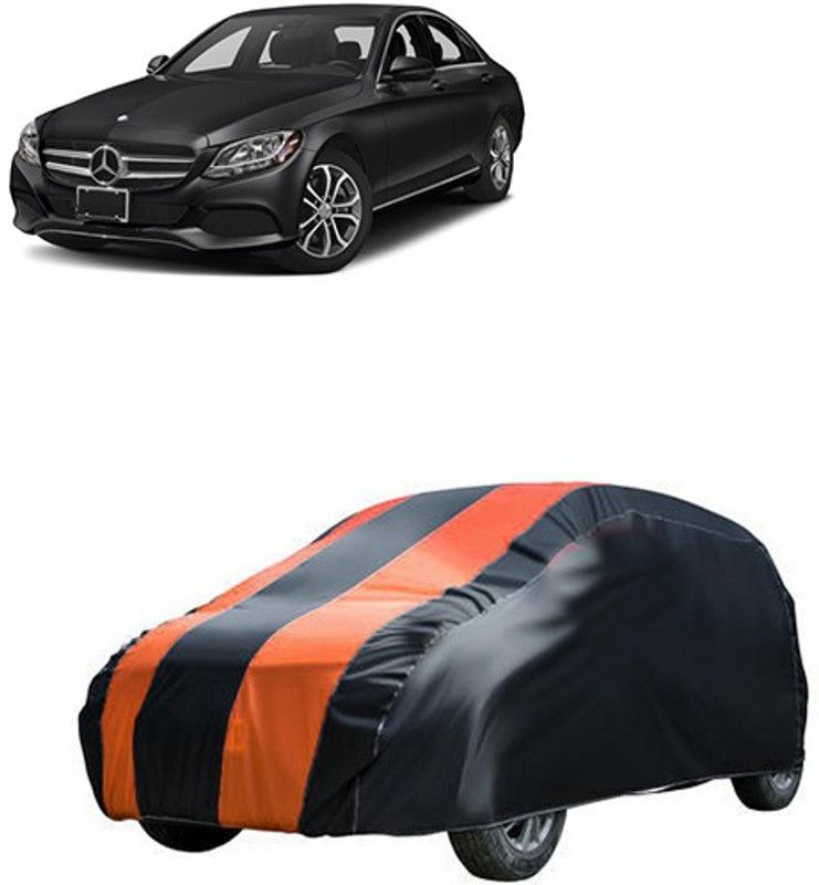 MotohunK Car Cover For Universal For Car (Without Mirror Pockets)  (Orange, Black)
