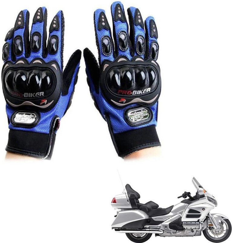 KOZDIKO Pro Biker Gloves Blue For Honda Gold Wing GL 1800 Riding Gloves  (Blue)