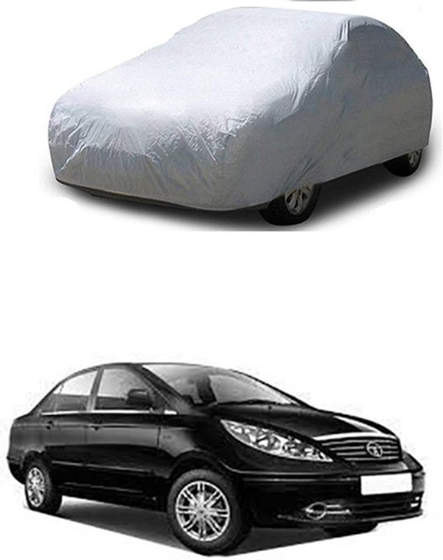 APNEK Car Cover For Tata Manza (With Mirror Pockets)  (Silver)