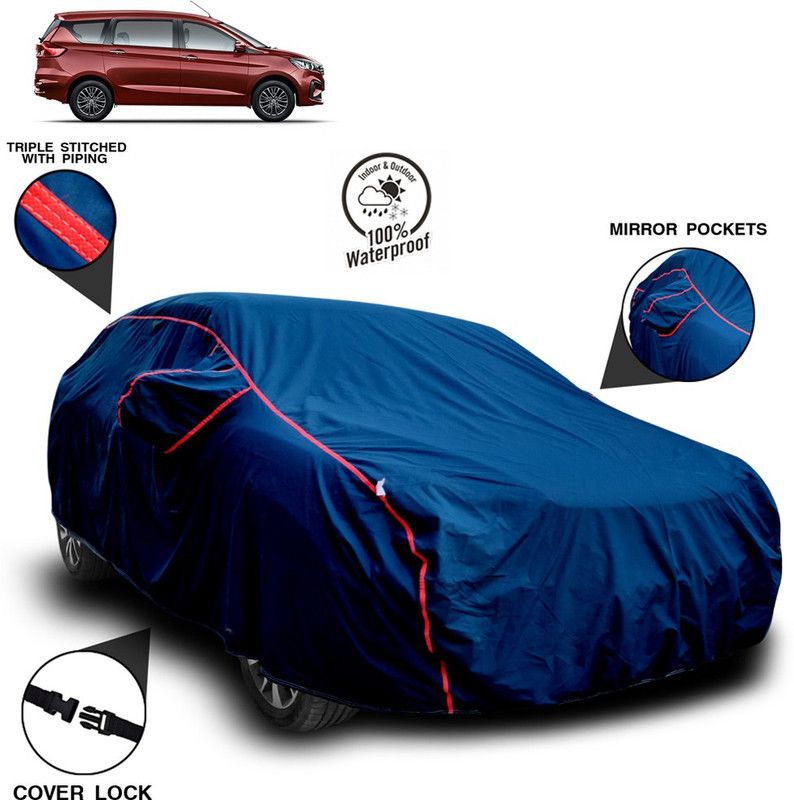 ANTHUB Car Cover For Maruti Suzuki Ertiga (With Mirror Pockets)  (Blue)