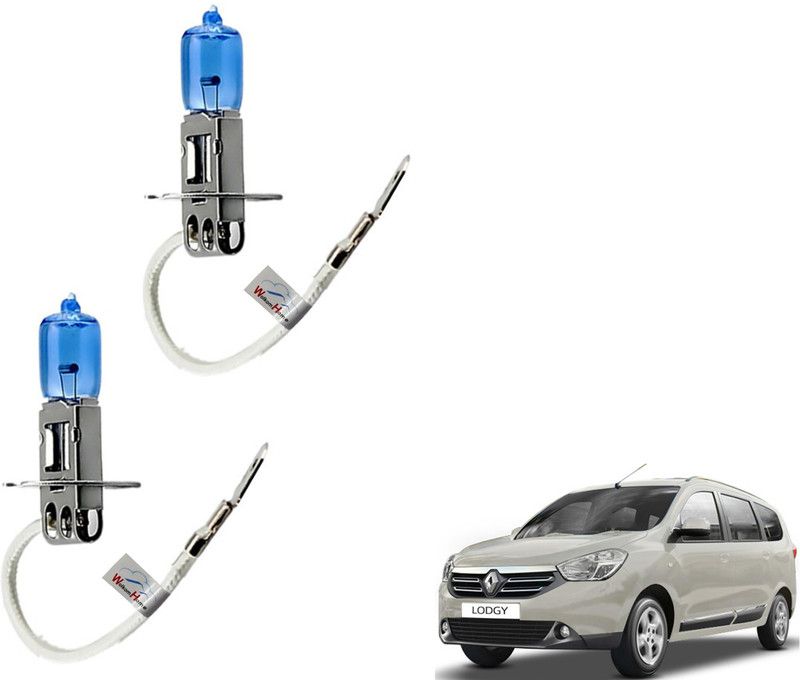 WolkomHome Car H3 halogen headlight Fog lamp bulb 12V - 100W 5000K Cool Blue Ultimate White for Renault Lodgy Headlight Car Halogen for Renault (12 V, 100 W)  (Lodgy, Pack of 2)