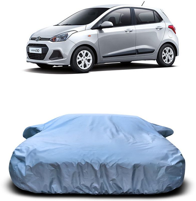 Ascension Car Cover For Hyundai i10 (With Mirror Pockets)  (Silver)