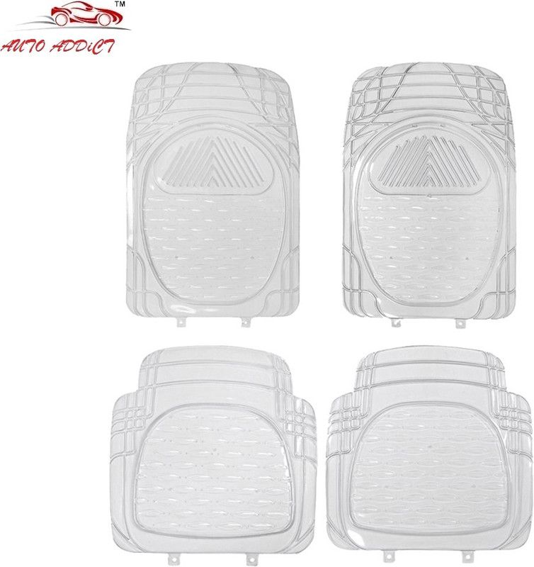AuTO ADDiCT PVC (Polyvinyl Chloride), Rubber Standard Mat For Volkswagen Polo Exquisite  (White)