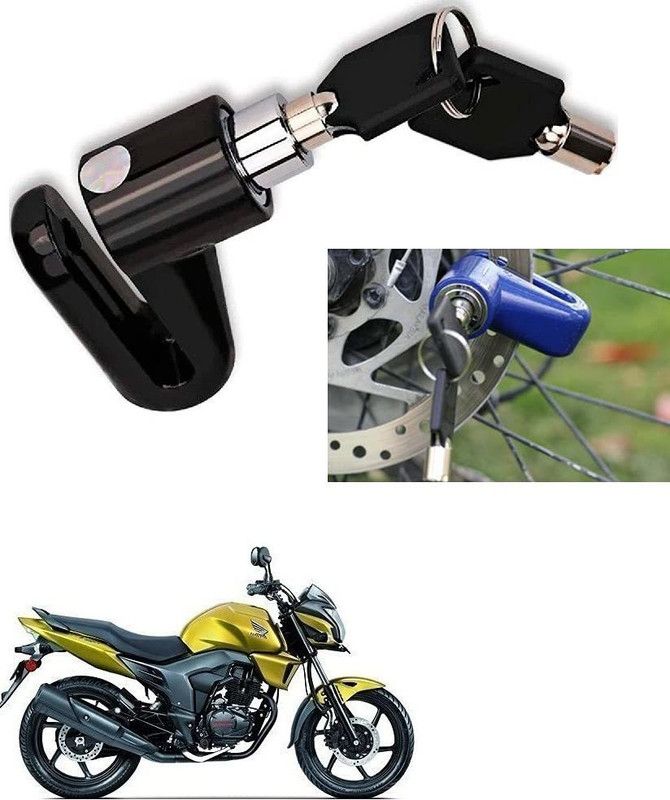 AS TRADERS Motorcycle Disc Brake Lock/Disk Lock Security for Honda Unicorn Dazzler Motorcycle Disc Brake Lock/Disk Lock Security for Honda Unicorn Dazzler Disc Lock  (Blue, Black, Red)