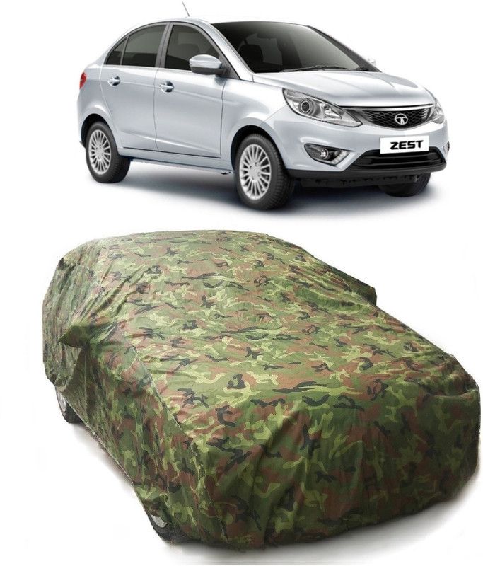 Gargi Traders Car Cover For Tata Zest (With Mirror Pockets)  (Green)