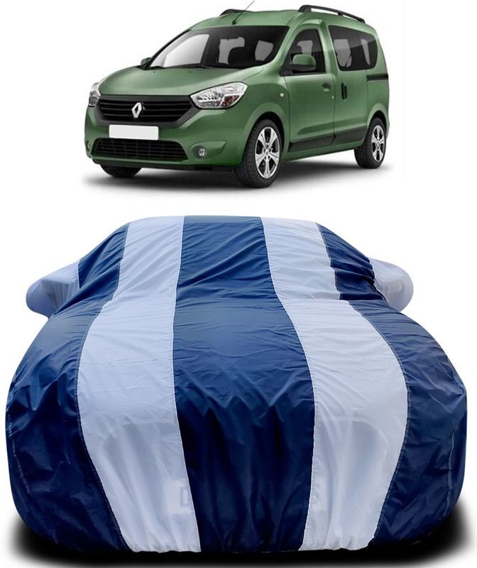 Genipap Car Cover For Renault Dokker (With Mirror Pockets)  (Blue, White)