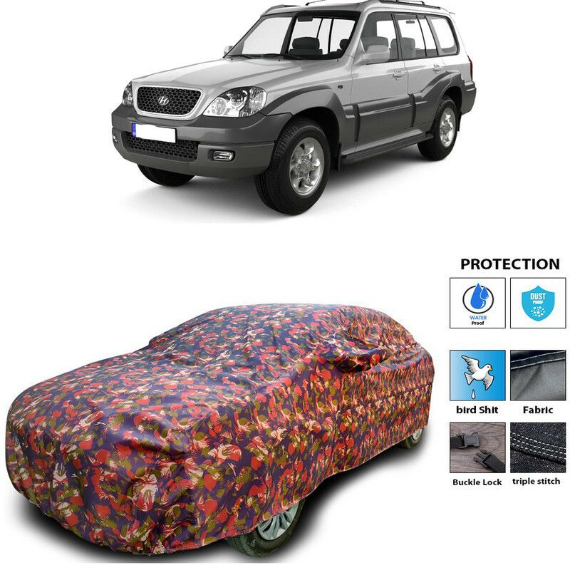 Ascension Car Cover For Hyundai Terracan (With Mirror Pockets)  (Multicolor)