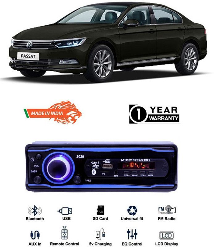 Genipap Blue 2029 USB/AUX/SD/BLUETOOTH/FM/MP3 BOOM MASTER STANDARD- GP609 Car Stereo  (Single Din)