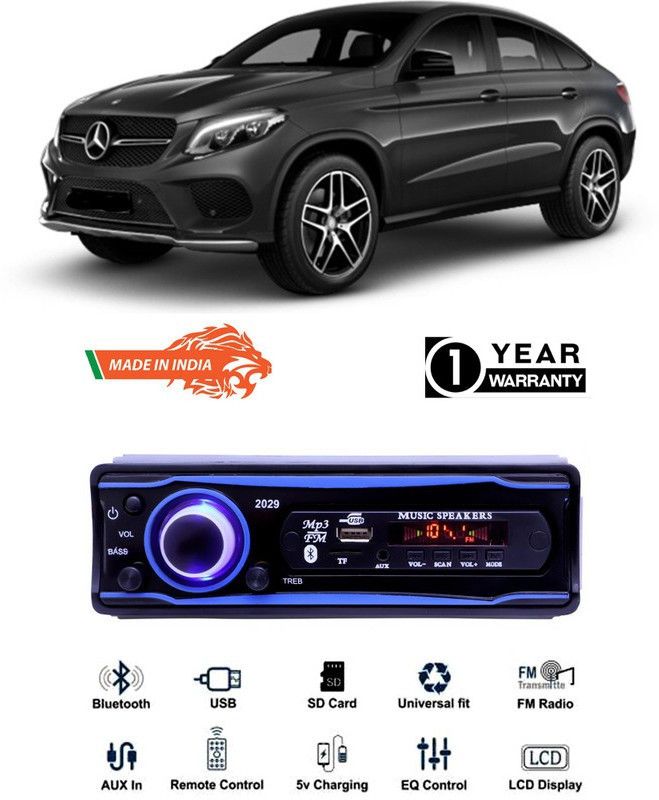Bluedrum Blue 2029 USB/AUX/SD/BLUETOOTH/FM/MP3 BOOM MASTER STANDARD- B-D397 Car Stereo  (Single Din)