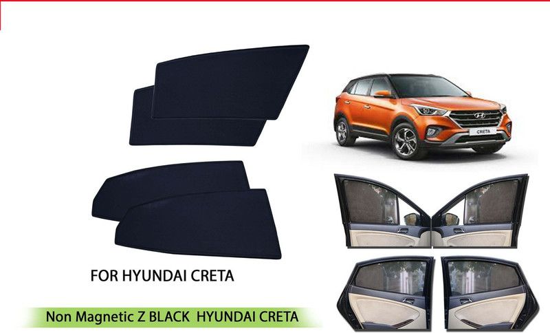 RAKRISH COLLECTION Rear Window, Side Window Sun Shade For Hyundai Creta  (Black)