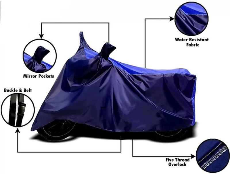 Vellon Two Wheeler Cover for Bajaj  (Pulsar 200 NS DTS-i, Blue)