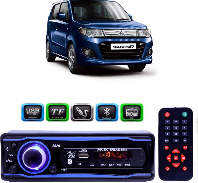 Genipap STEREO-999 BLUETOOTH/USB/SD/AUX/FM/MP3 (BLUE & Black)-338 Car Stereo  (Single Din)