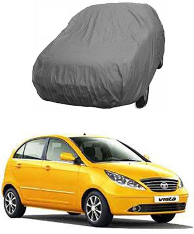 APNEK Car Cover For Tata Vista Tech (With Mirror Pockets)  (Grey)