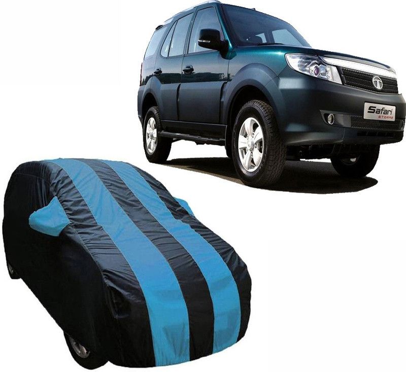 ABS AUTO TREND Car Cover For Tata Safari Storme (With Mirror Pockets)  (Blue, Multicolor, For 2012, 2015 Models)