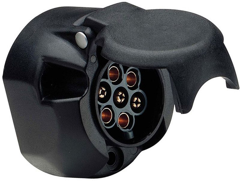 Apsmotiv Electrics Socket 7 Pin Plastic Trailer Socket Electrics Connector Adapter Copper Copper Spark Plugs  (Pack of 1)