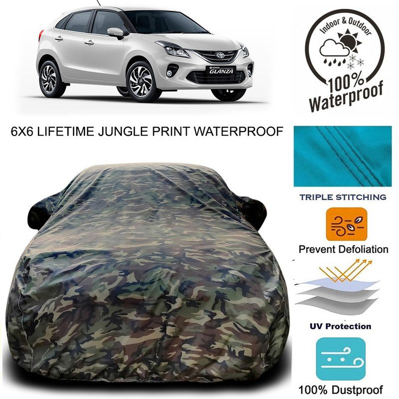 ENTIRELY ELITE Car Cover For Toyota Glanza (With Mirror Pockets)  (Multicolor)