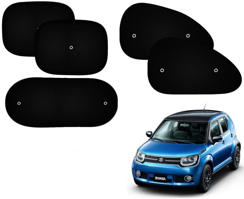 Automotive Prist Black Polyster Car Curtain (Set Of 5) For MARUTI IGNIS SIGMA Car Curtain