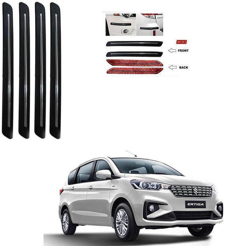 FitX Rubber Car Bumper Guard  (Black, Pack of 4, Maruti, Ertiga)