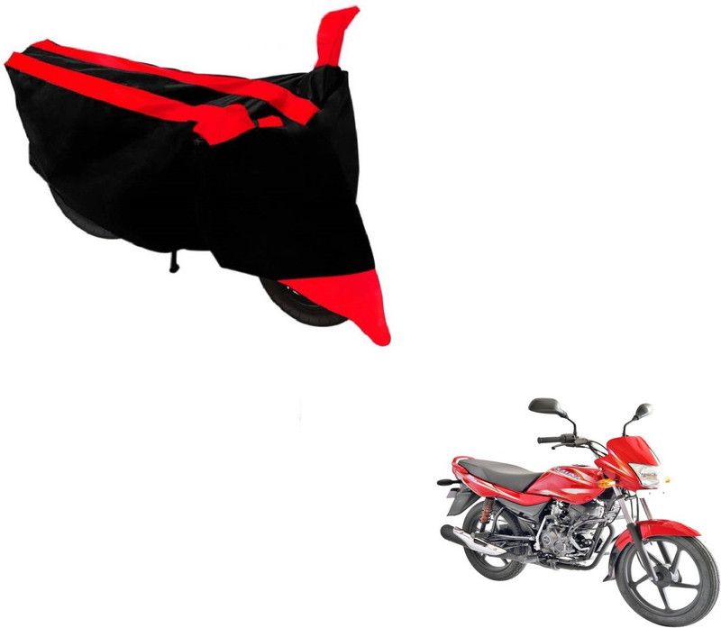 AUTYLE Two Wheeler Cover for Bajaj  (Platina 100 DTS-i, Black, Red)