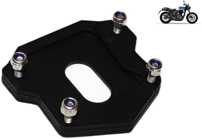 OBEROI'S TRADERS Hunter 350 Bike Premium Side Stand Extender / Stand Pads Bike Crash Guard  (Royal Enfield)