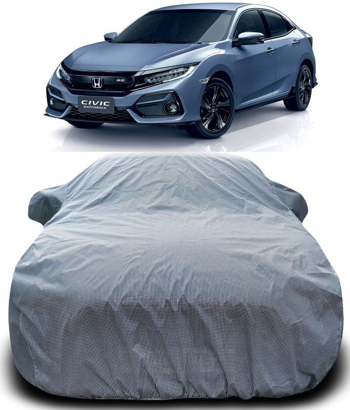 ARN Car Cover For Honda Civic Facelift (With Mirror Pockets)  (Black, White)