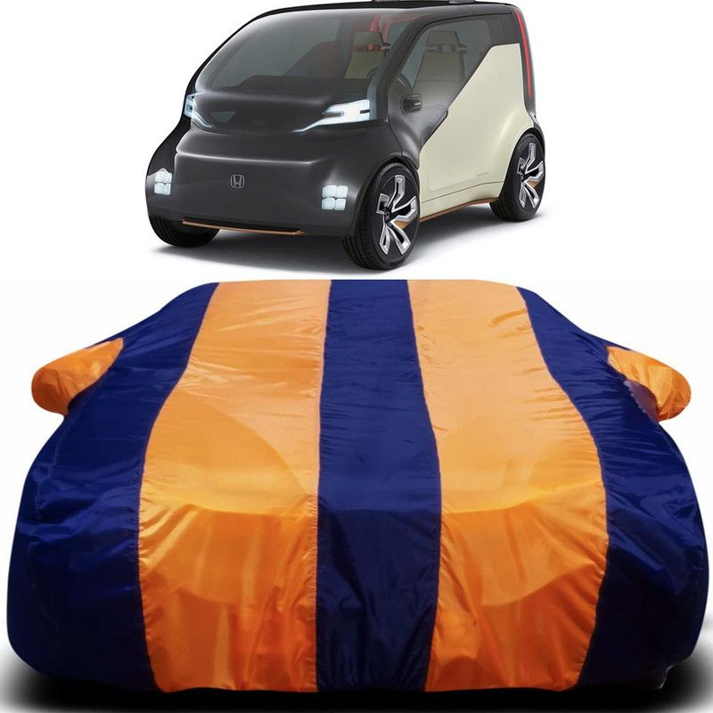 Genipap Car Cover For Honda NeuV (With Mirror Pockets)  (Orange, Blue)