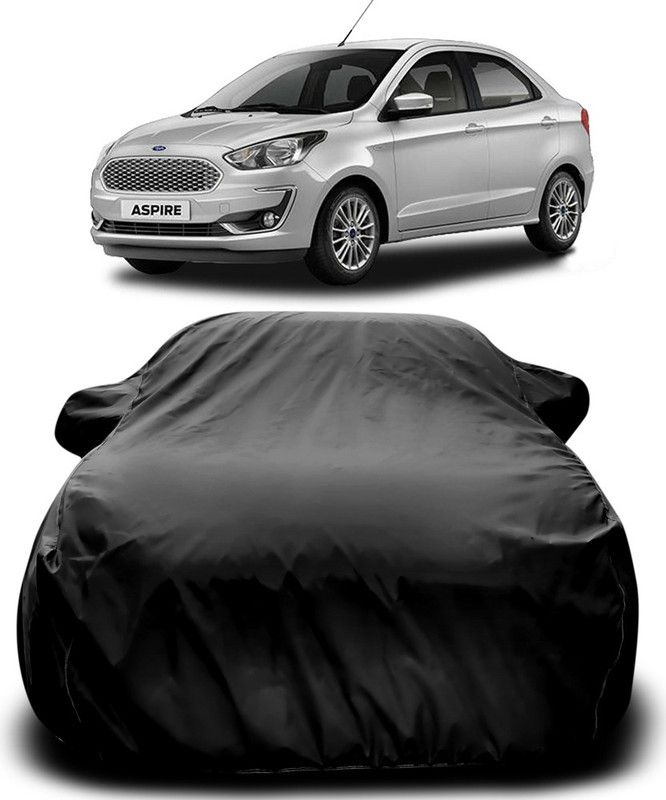 Yuniek Car Cover For Ford Aspire (With Mirror Pockets)  (Black)
