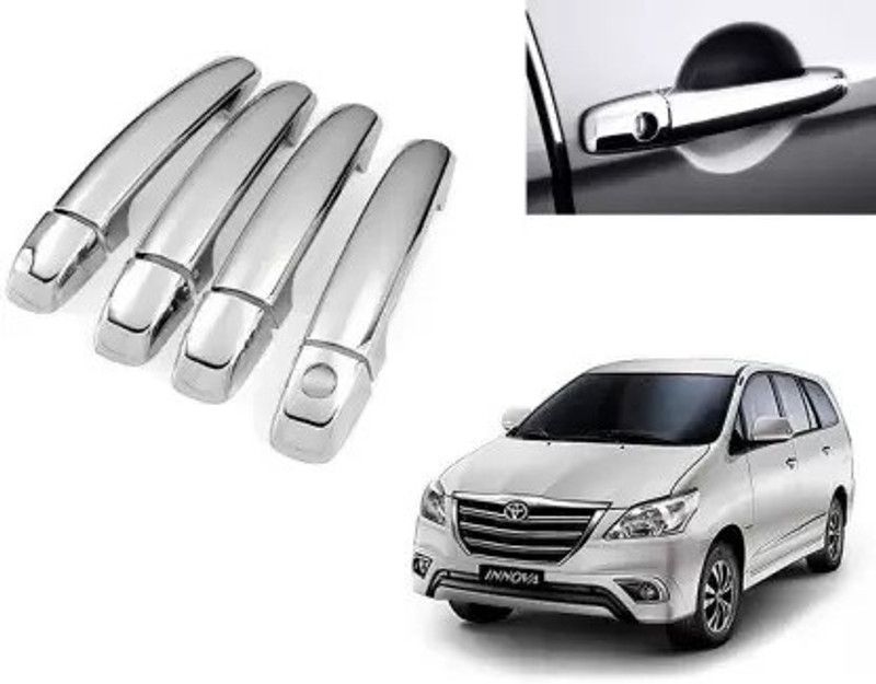 SRPHERE (Set Of 4 Pcs) Stylish Car Door Catch Handle Chrome Cover Finishing Car Grab Handle Cover