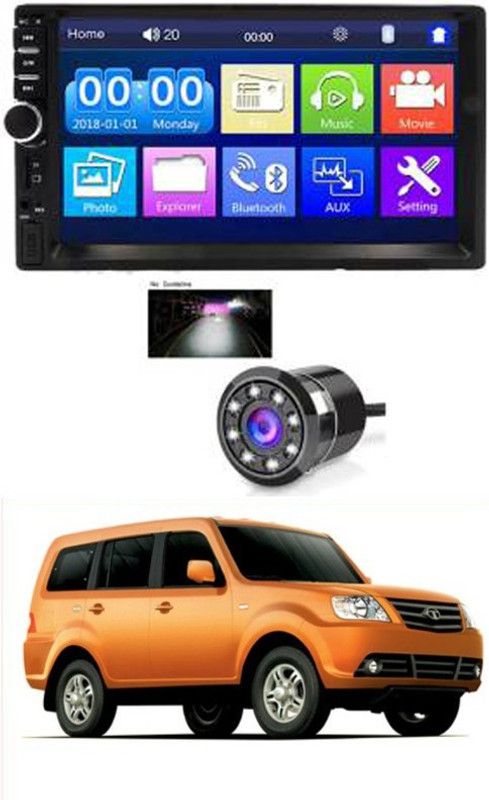 AYW 7 INCH Double Din Car Screen Stereo Media Player Audio Video Touch Screen Stereo Full HD with MP3/MP4/MP5/USB/FM Player/WiFi/Bluetooth & Mirror Link with Back Rear Camera For Sumo Grand Car Stereo  (Double Din)
