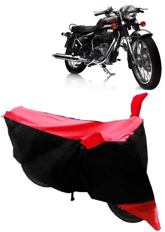 Elegance Two Wheeler Cover for Royal Enfield  (Electra Delux, Red)