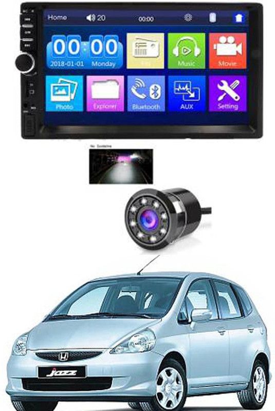 AYW 7 INCH Double Din Car Screen Stereo Media Player Audio Video Touch Screen Stereo Full HD with MP3/MP4/MP5/USB/FM Player/WiFi/Bluetooth & Mirror Link with Back Rear Camera For Jazz Old Car Stereo  (Double Din)