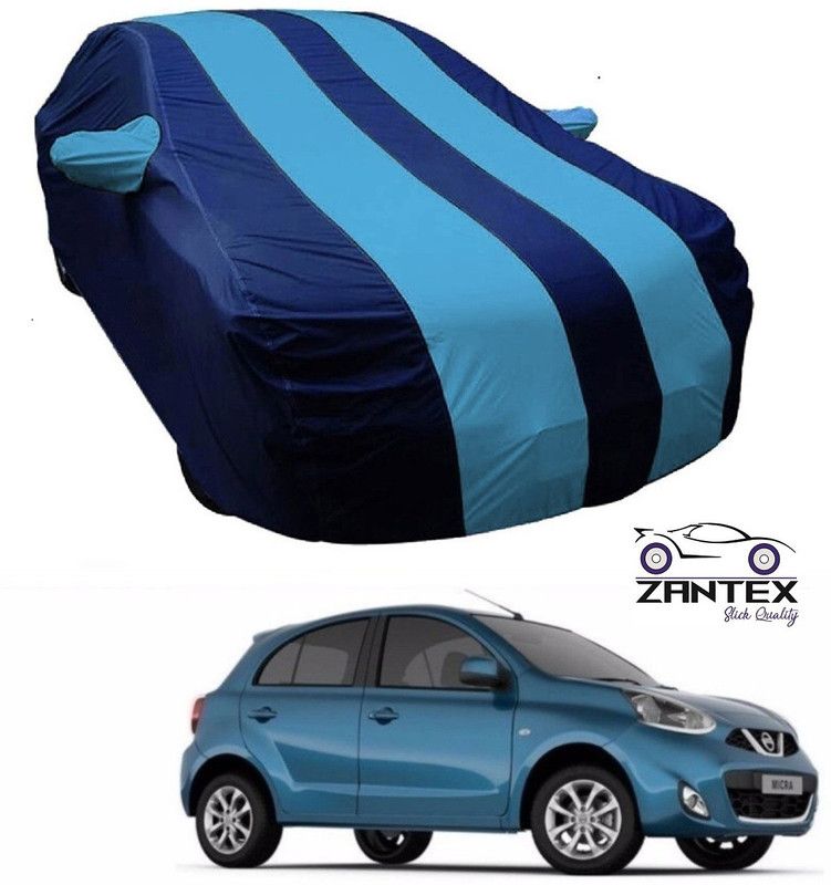 ZANTEX Car Cover For Nissan Micra (With Mirror Pockets)  (Blue)