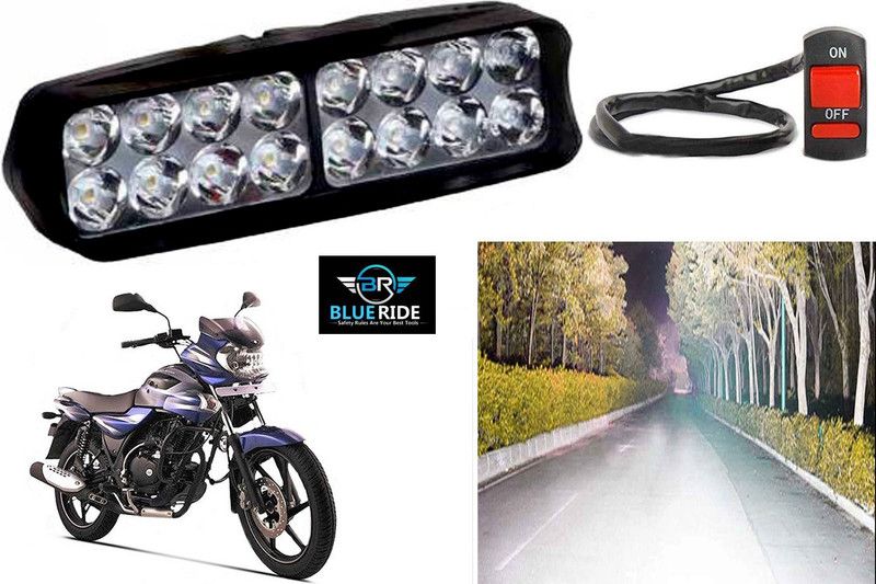 BLUERIDE 16LEDBLUERIDE17 Headlight, Fog Lamp Motorbike LED for Bajaj (12 V, 16 W)  (Universal For Bike, Pack of 2)
