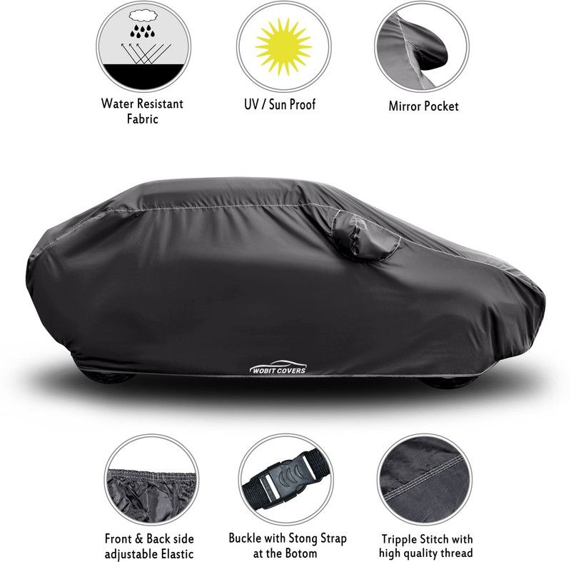 XAFO Car Cover For Audi A8 (With Mirror Pockets)  (Grey)