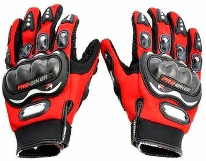 Woltra Probiker Motorcycle Riding Gloves Driving Gloves  (Red)