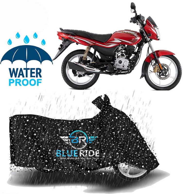 BLUERIDE Two Wheeler Cover for Royal Enfield  (Classic Desert Storm, Black)