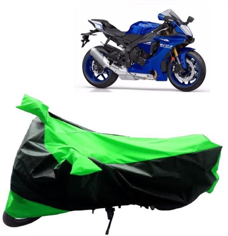 MoTRoX Two Wheeler Cover for Yamaha  (YZF R1, Green, Black)