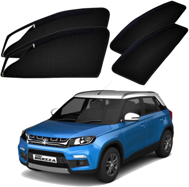 UK Blue Side Window Sun Shade For Maruti Suzuki Vitara Brezza  (Black)