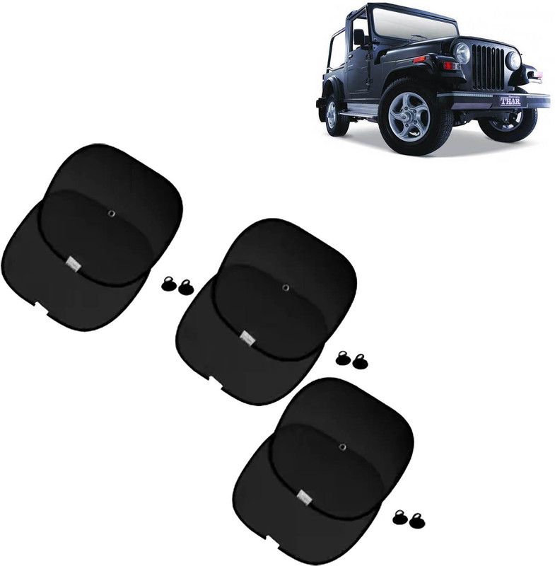 aksmit Side Window Sun Shade For Mahindra Thar  (Black)