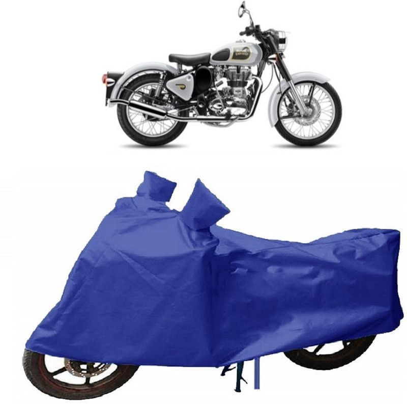 ABORDABLE Waterproof Two Wheeler Cover for Royal Enfield  (Classic 500, Blue)