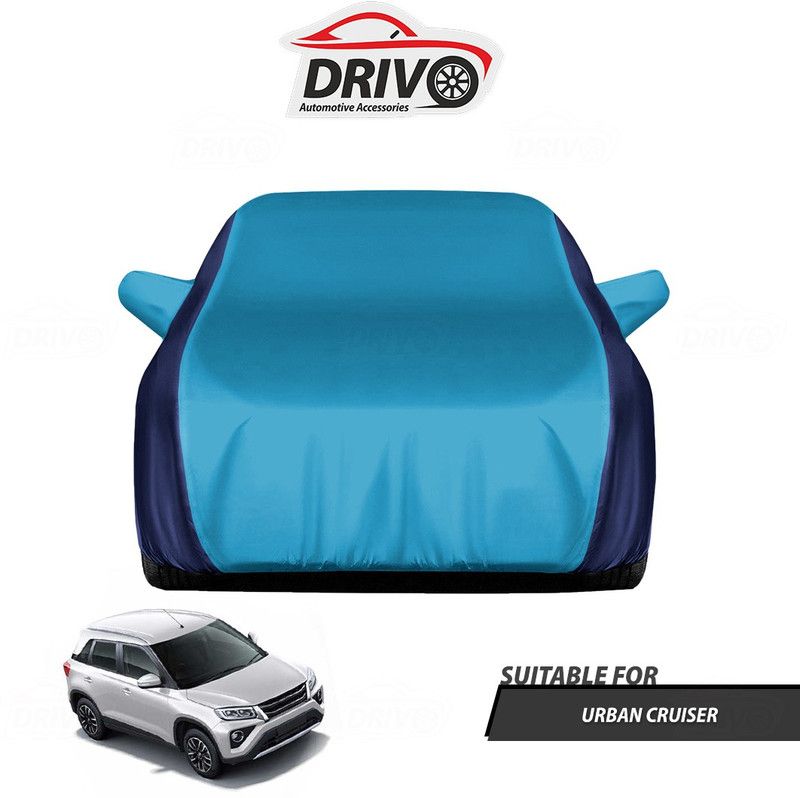 DREVO Car Cover For Toyota Cruiser (With Mirror Pockets)  (Blue)