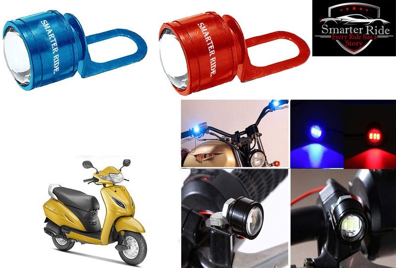 SMARTER RIDE Led Strobe Warning Brake Light for Honda Activa 125 License Plate Light Motorbike LED for Honda (12 V, 4 W)  (Universal For Bike, Pack of 2)