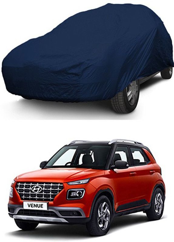 ENTIRELY ELITE Car Cover For Hyundai Venue (With Mirror Pockets)  (Blue)