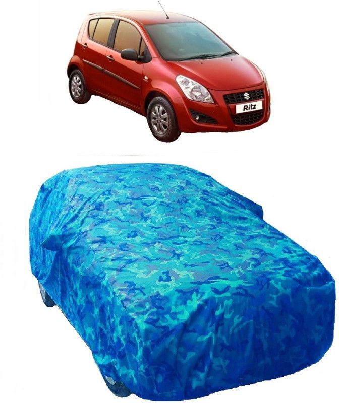 Gargi Traders Car Cover For Maruti Suzuki Ritz (With Mirror Pockets)  (Blue)