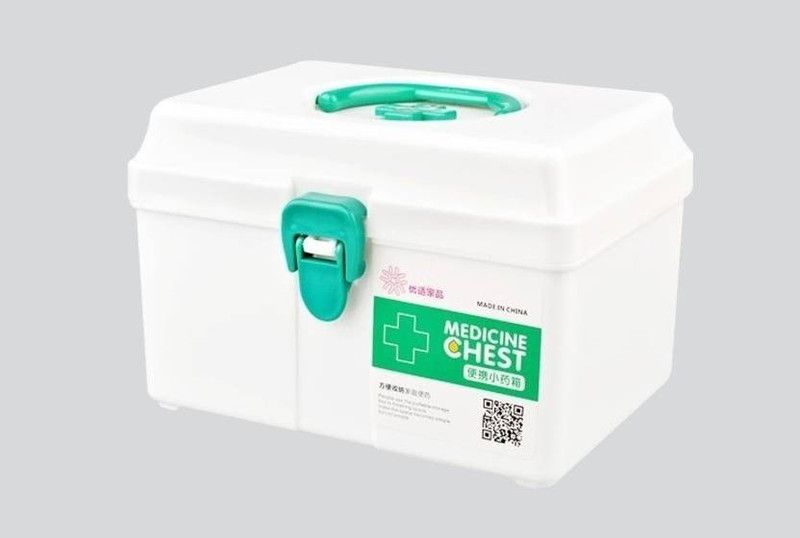 DEAGAN Small kits Medicine Chest Plastic Emergency Medicine Box With Handle Pill Box First Aid Kit  (Home, Workplace, Vehicle)