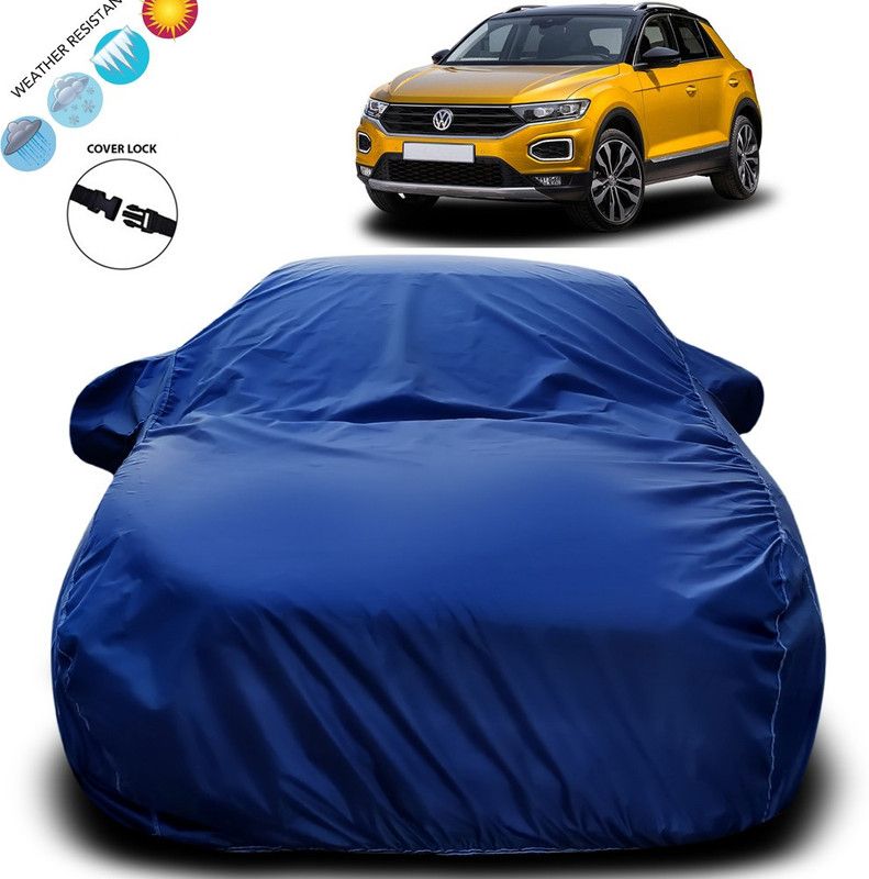 Purpleheart Car Cover For Volkswagen Tiguan (With Mirror Pockets)  (Blue)