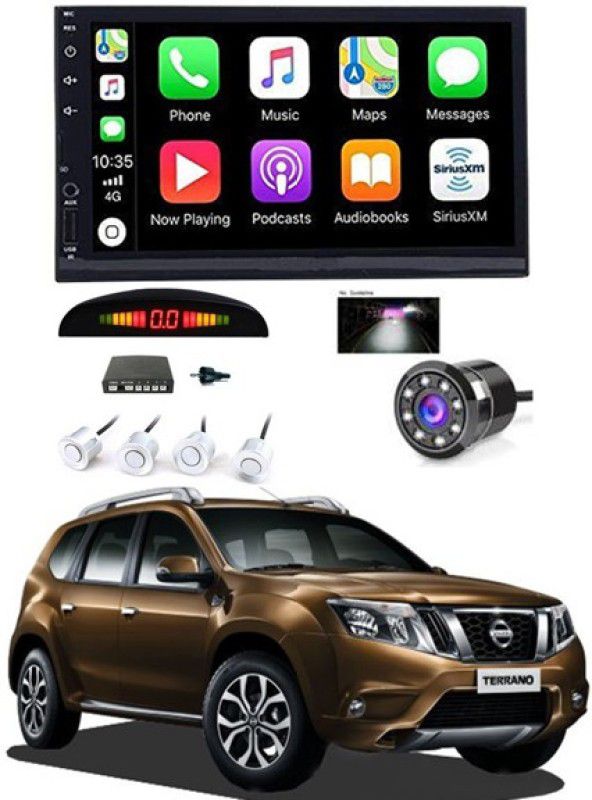 RKPSP 7 INCH Full Double Din Car Screen Stereo Media Player Audio Video Touch Screen Stereo Full HD with MP3/MP4/MP5/USB/FM Player/WiFi/Bluetooth & Mirror Link with Back Rear Camera & White Sensor For Terrano Car Stereo  (Double Din)