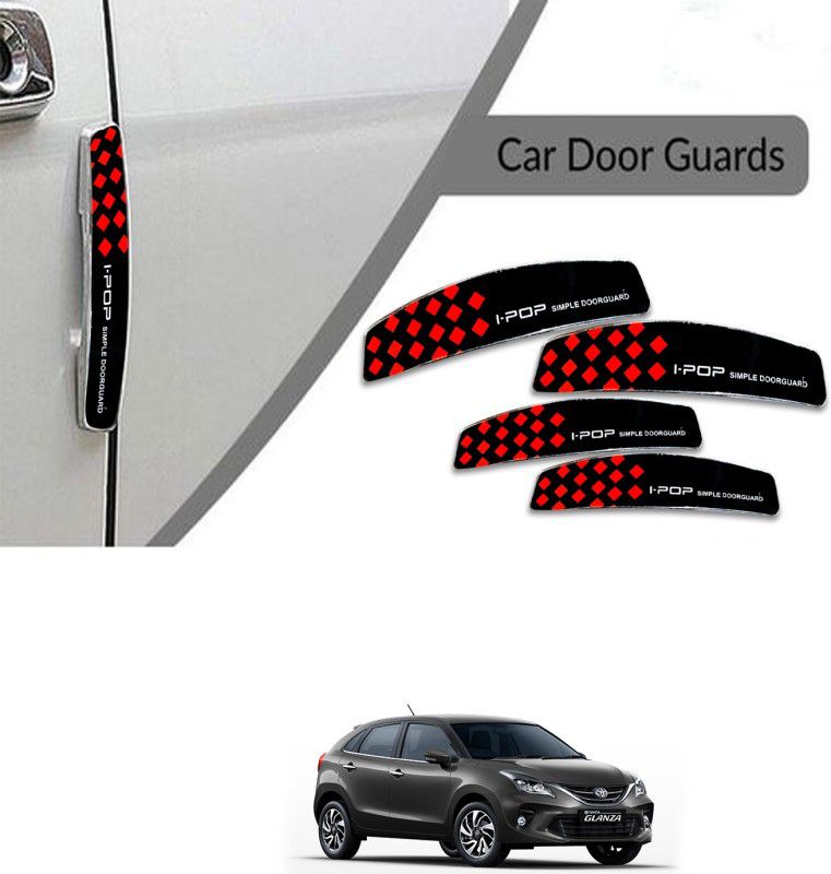 Etradezone Plastic Car Door Guard  (Black, Red, Pack of 4, Toyota, NA)