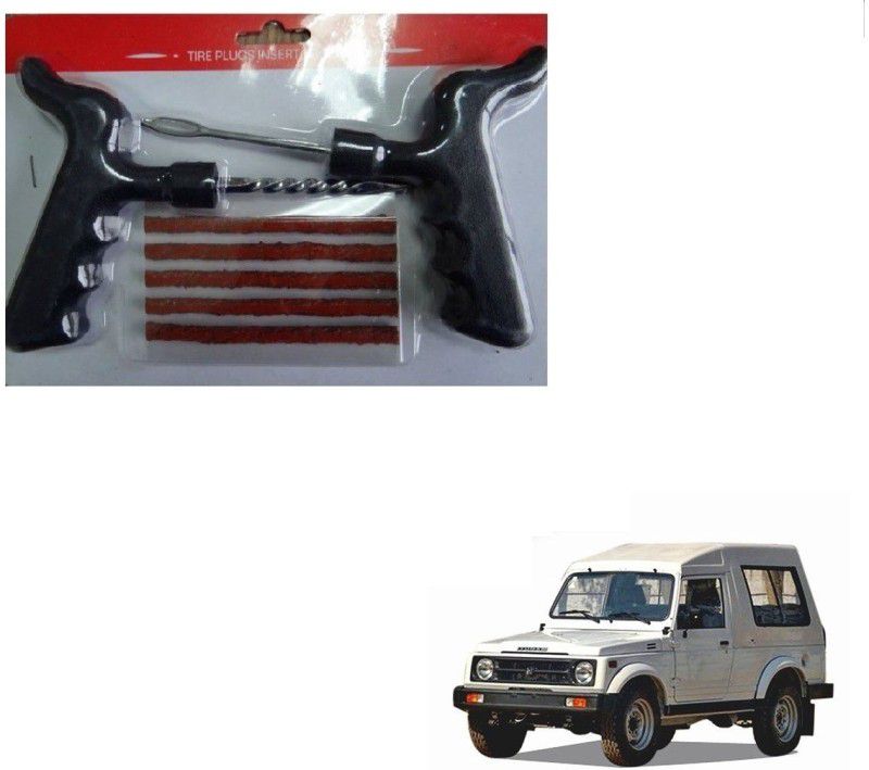 AuTO ADDiCT Car Tool Safety With 5 Strip Tubeless Tyre Puncture Repair Kit For Maruti Suzuki Gypsy Tubeless Tyre Puncture Repair Kit